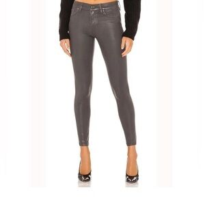 HUDSON FAUX LEATHER NICO MIDRISE SPR KNY ANLE GRAY PANTS SIZE 28 NEW